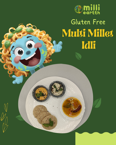 Millieartth Breakfast Combo – Gluten-Free Multi Millet Idli Mix & Multi Grain Poha