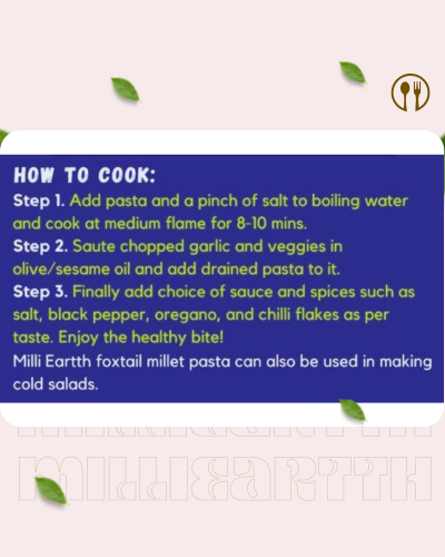 Millieartth Foxtail Millet Pasta | No Maida | No MSG | Non Fried