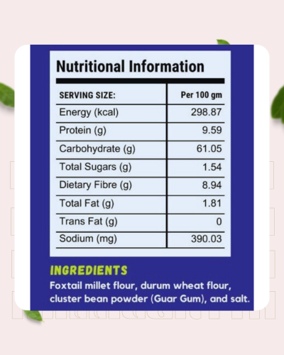 Millieartth Foxtail Millet Pasta | No Maida | No MSG | Non Fried