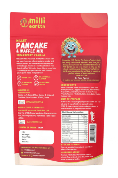 Millieartth Millet Pancake | Strawberry Vanilla