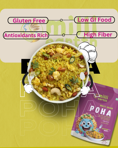 Millieartth Breakfast Combo – Gluten-Free Multi Millet Idli Mix & Multi Grain Poha