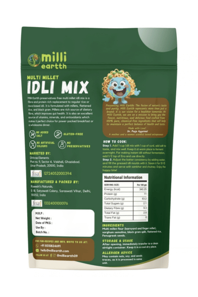 Millieartth Gluten-Free Multi Millet Idli Mix
