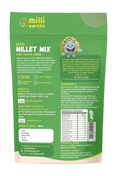 Nutri Millet Mix Sour Cream Onion: Sour Cream and Onion Flavour