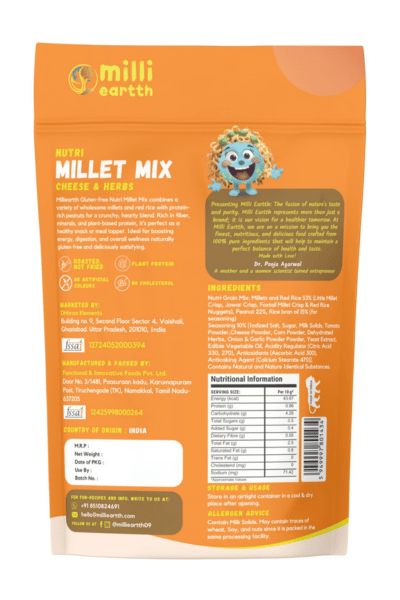 Nutri Millet MIx cheese & herb: Cheese and Herb Flavoured Snack