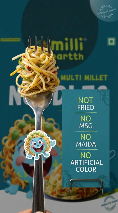 Millieartth Multi Millet Noodles| No Maida | No MSG | Non Fried