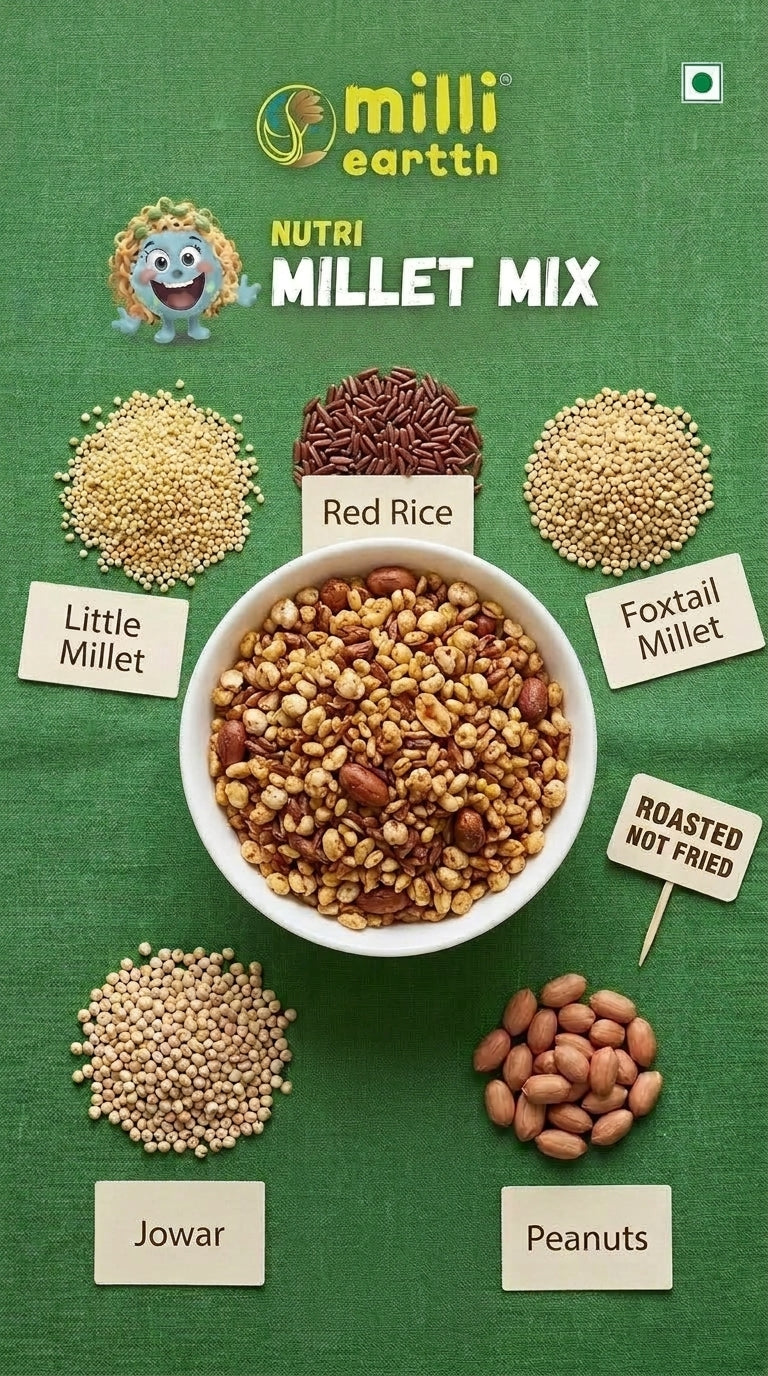 Combo pack: Multi-Millet Composition: Combo pack of Three Millet Snack Mixes