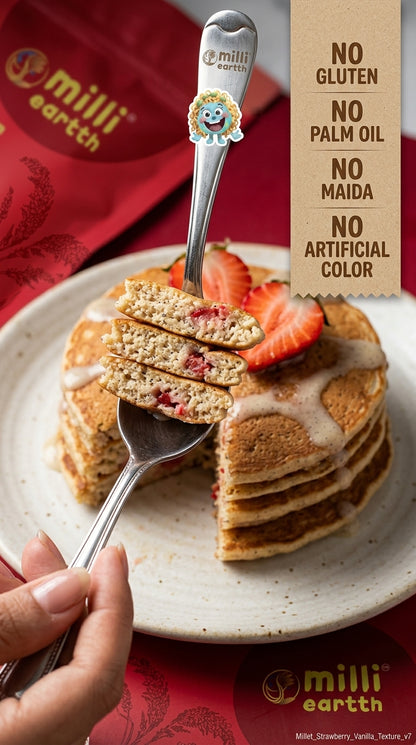 Millieartth Millet Pancake | Strawberry Vanilla